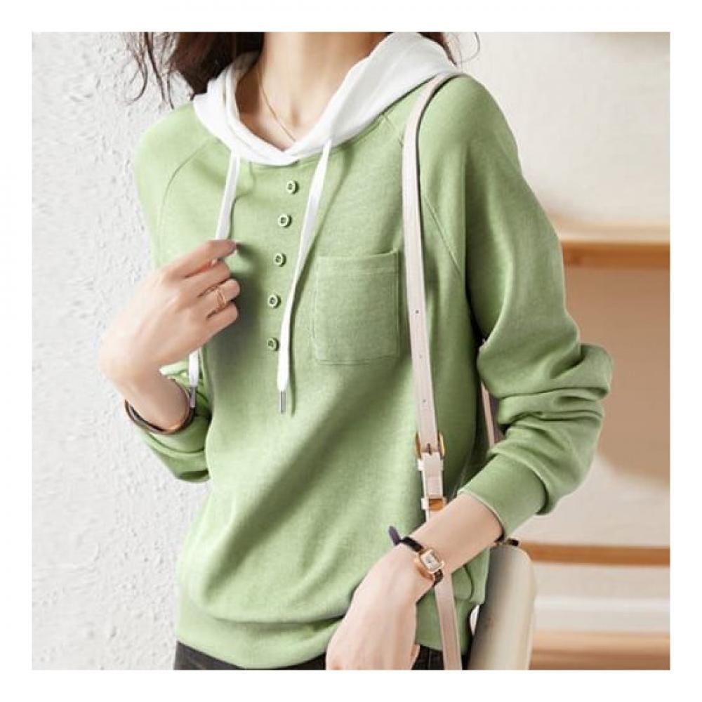 Navava Men Casual BuTTon PockeT Long Sleeve Hoodie T shirT nT1027