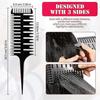 3-Piece Hair Highlighting Comb Set, 3-Way Weaving & Foil Styling Tools for Hair Coloring
