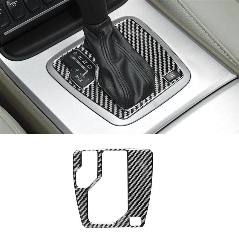 Car Gear Shift Panel Cover Trim Decorative Sticker Carbon Fiber For Volvo XC90 2003-2014 LHD