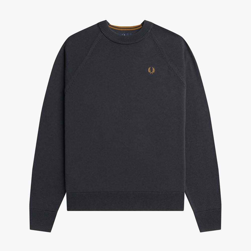 Fred Perry [Womens] Crew Neck Merino Wool Knit (297) Afpf2412117-297 Anchor Grey/M