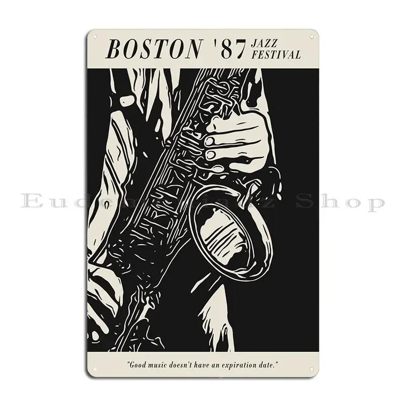 Boston Jazz Festival Metal Signs Rusty Club Cinema Printing Printed Tin Sign Poster 20x30cm(7.8x11.8inch)