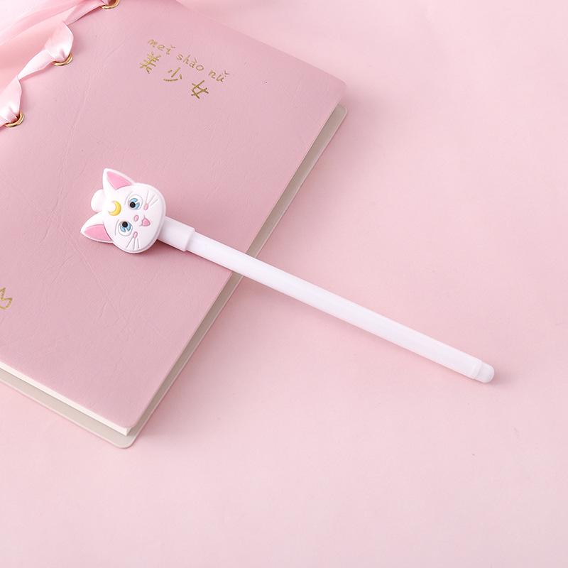 1 Pcs Cute Cartoon Kawaii Animal Cat Pink Pig 0.5mm Gel Pen Student Plastic Writing Pens Escolar Papelaria Office Stationery