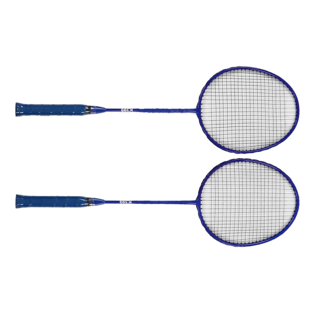 Badminton Racket Lightweight Comfortable Iron Alloy Amateur Double Badminton Racquet Set for Beginner Training