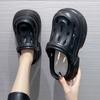 Women EVA Closed Toe Platform Clogs Anti-slip Heightening Thick Sole Beach Slip On Slippers