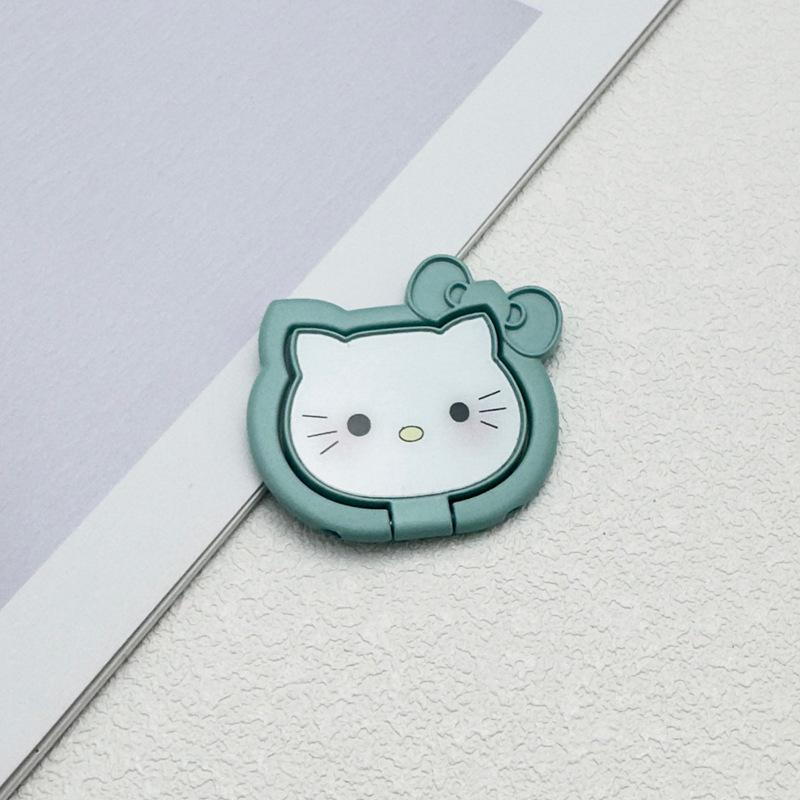 Cartoon Cat Phone Ring Stand with Magnetic Suction and Desktop Back Sticker