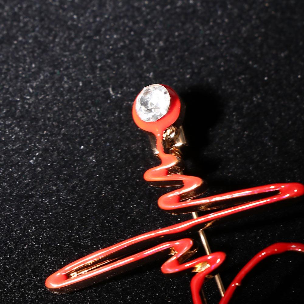 Stethoscope Electrocardiogram Hospital Heart Rate Brooches Fashion Accessories Brooch Pins Jewelry