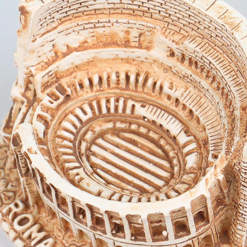 Simulazione Antica Roma Colosseo Mini Statua in Resina Tavolo di Sabbia Decorazione Desktop Architettura Classica Scultura