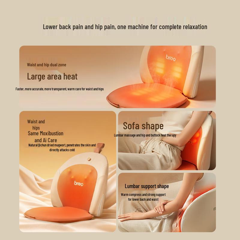 Breo Back2pro Lumbar & Back Massager Cushion CN plug (adapter included)