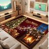 Christmas Theme Soft Crystal Velvet Rug Custom Name & Text Print Non Slip Floor Rug for Bedroom Living Room