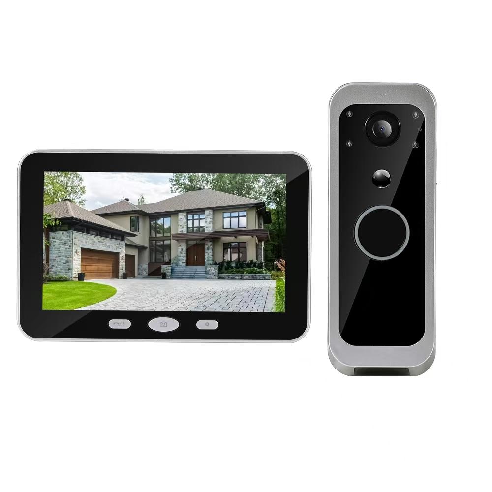 400VK 5" Screen Tuya APP 2MP 1080P 2.4G Wireless WIFI Doorbell 135Degree Wide Angle Video Door Phone Intercom System