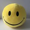 Oversized Yellow Round Smiley Face Plush Pillow Embroidery Happy Face Doll Soft Stuffed Toy Fluffy Throw Cushion Home Decor Gift