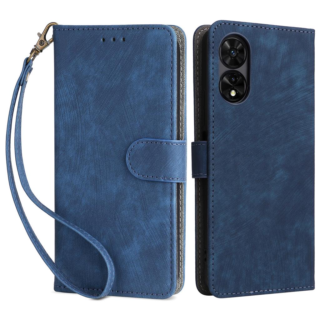 For TCL 505 T509K/T5094 Leather Case with Strap RFID Blocking Wallet Phone Cover