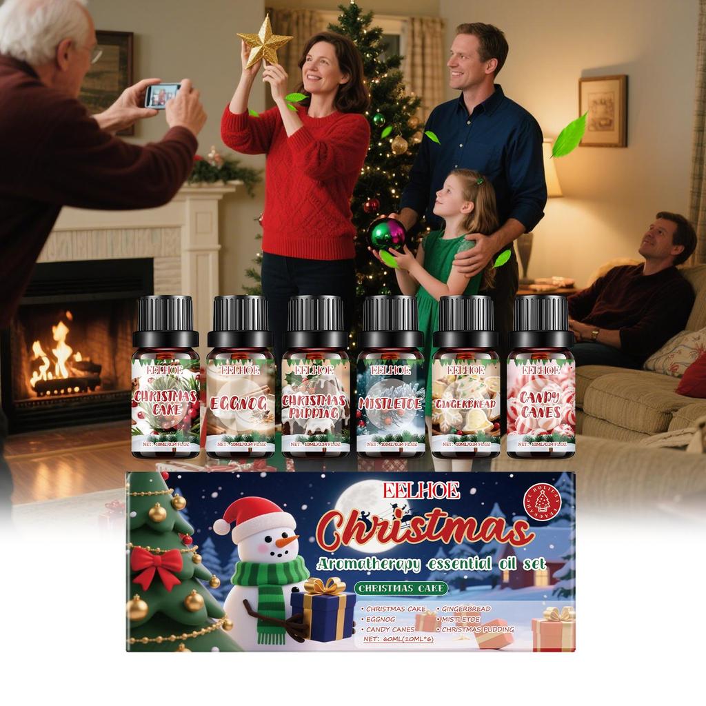 EELHOE Christmas Essential Oil Gift Set Long Lasting Home Fragrance Relaxing Aromatherapy Oil Set