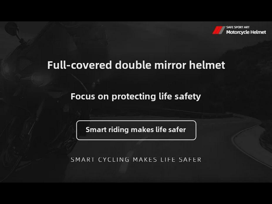 168 Dual Lens Electric Motorcycle Full Helmet
