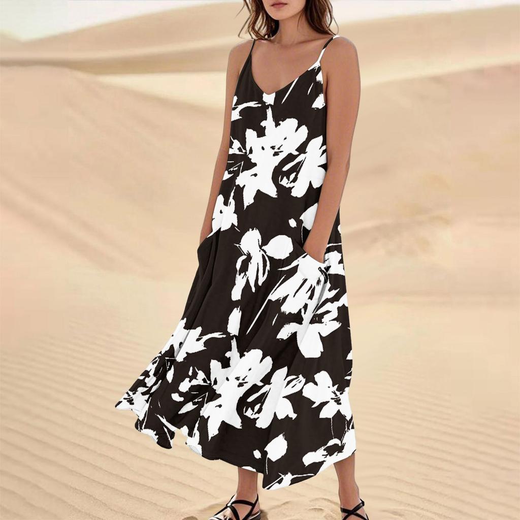 Women's Summer Dress Casual Loose Long Beach Vacation Dresses