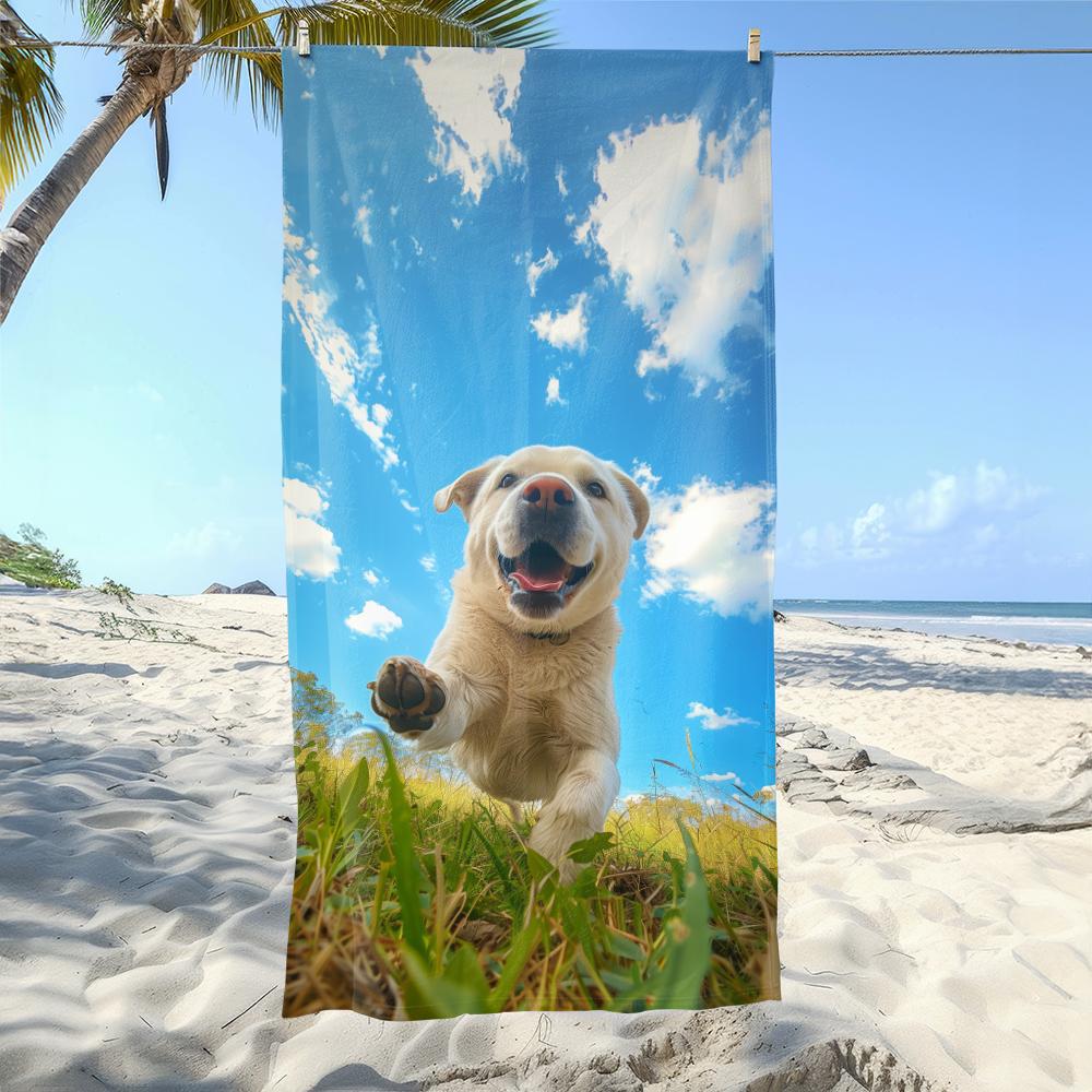 Cute Dog-Print Beach Towels: Dry Off in Style with Our Adorable Designs! Suitable for towels, bath towels, beach towels