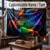 Neon Colorful Theme Throw Blanket Custom Name Text Personalized Blanket Soft Cozy Blanket for Home Sofa Bed