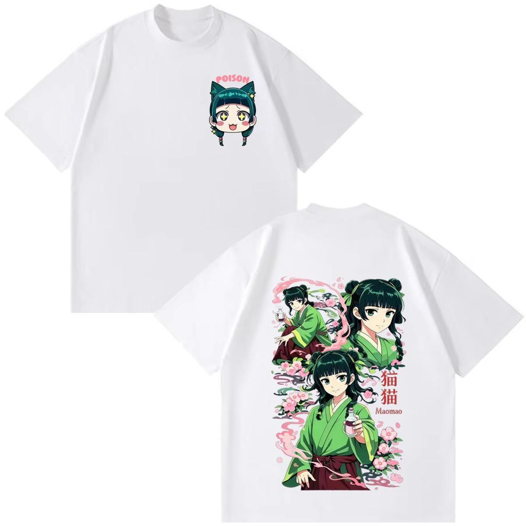 Hip-hop Style Summer Short Sleeve Casual Trendy T-shirt Printed with Patterns from the Anime The Apothecary Diaries T-shirt