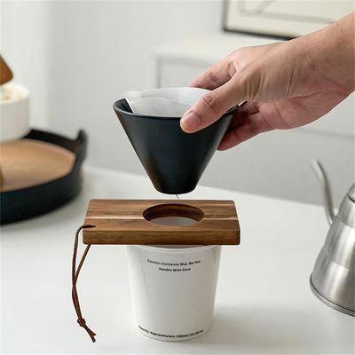 Pour Over Coffee Filter with Reusable Porcelain Dripper for Home Or Travel Use Practical Office Coffee Accessories