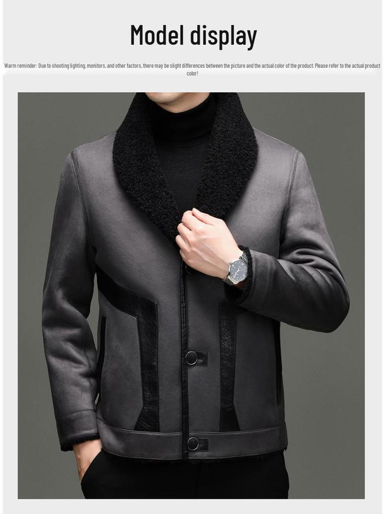 Men's Double-sided Sherpa Fleece Jacket 2025 - Winter Casual Mid-aged & Young Style, Thick and Warm Outerwear