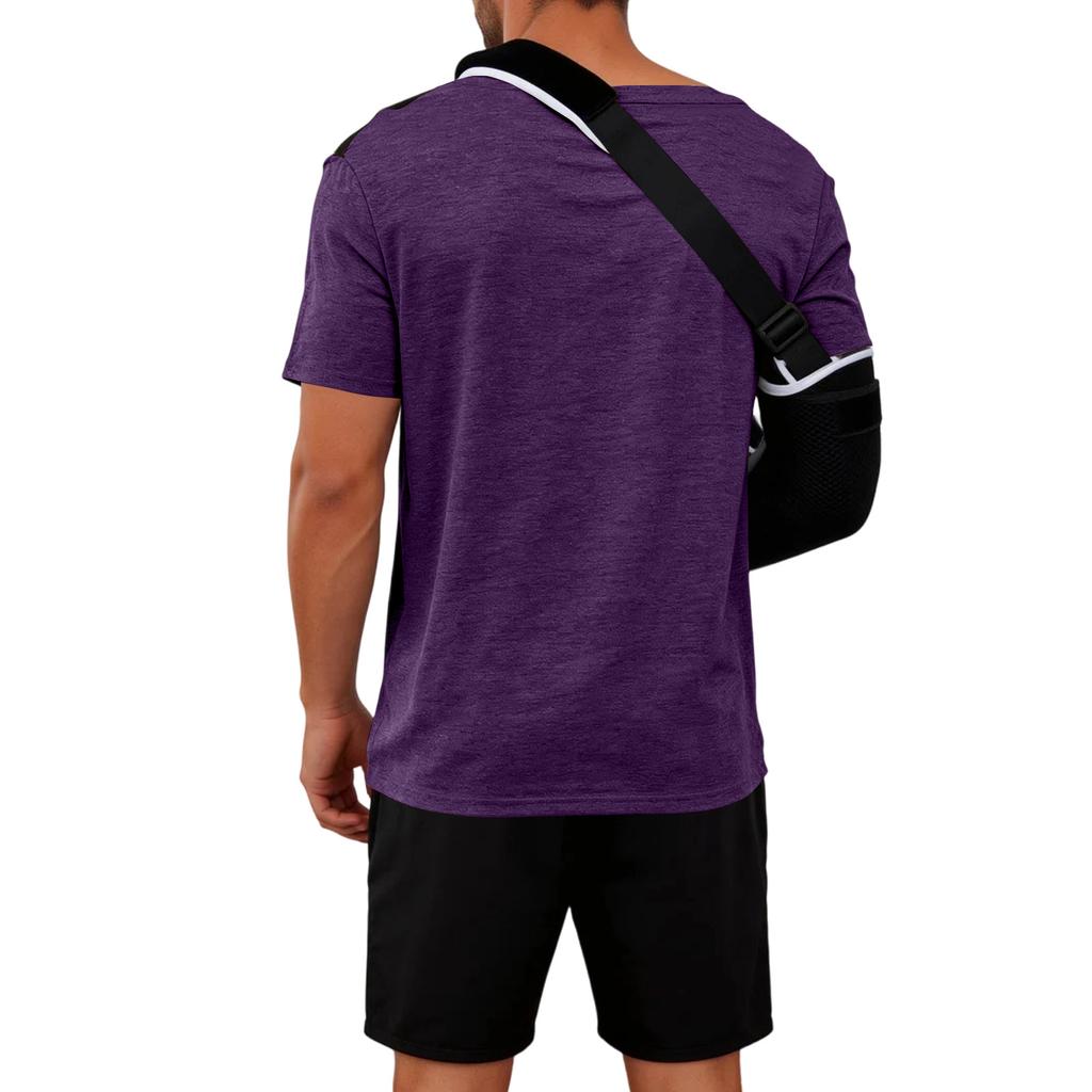 Men's Color - Recovery Gown, -away Short Sleeves, Full-open Front, Side Button Design.