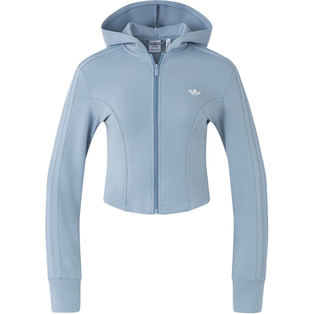 Adidas Originals Spice Girls Series Corset Hooded Jacket With Solid Color Logo Women Jackets Blue IX1906