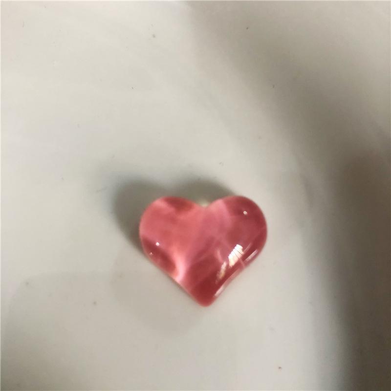 

10Pcs Cute Clear Jelly Texture Heart-shaped Flatback Accessories Decoration for DIY Cream Gel Phone Case & Hair Clips Crafts темно-розовый