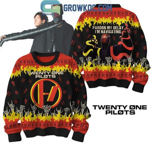 

Twenty One Pilots Pardon My Delay I’m Navigating Ugly Sweater Unisex T-Shirt XXXXL