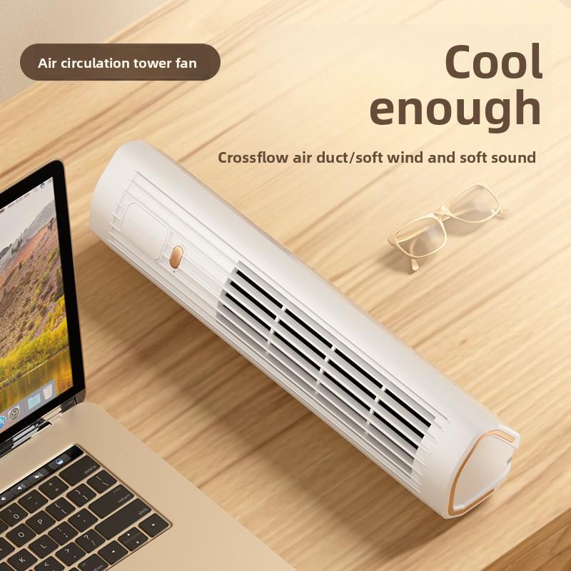 Non-blade Fan - Dual-purpose Standing and Lying Type Large Wind Power Electric Fan for Home, Dormitory, Office, Tabletop Circular Fan