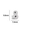 Stainless Steel Mirror Polished Character Pendant with 7.4x9.8mm Perforated Bead DIY Accessory