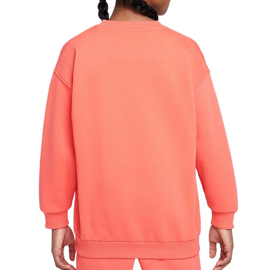 Nike Sportswear Club Comfortable Casual Solid Color Versatile Kids Sweatshirt Orange FD2923814