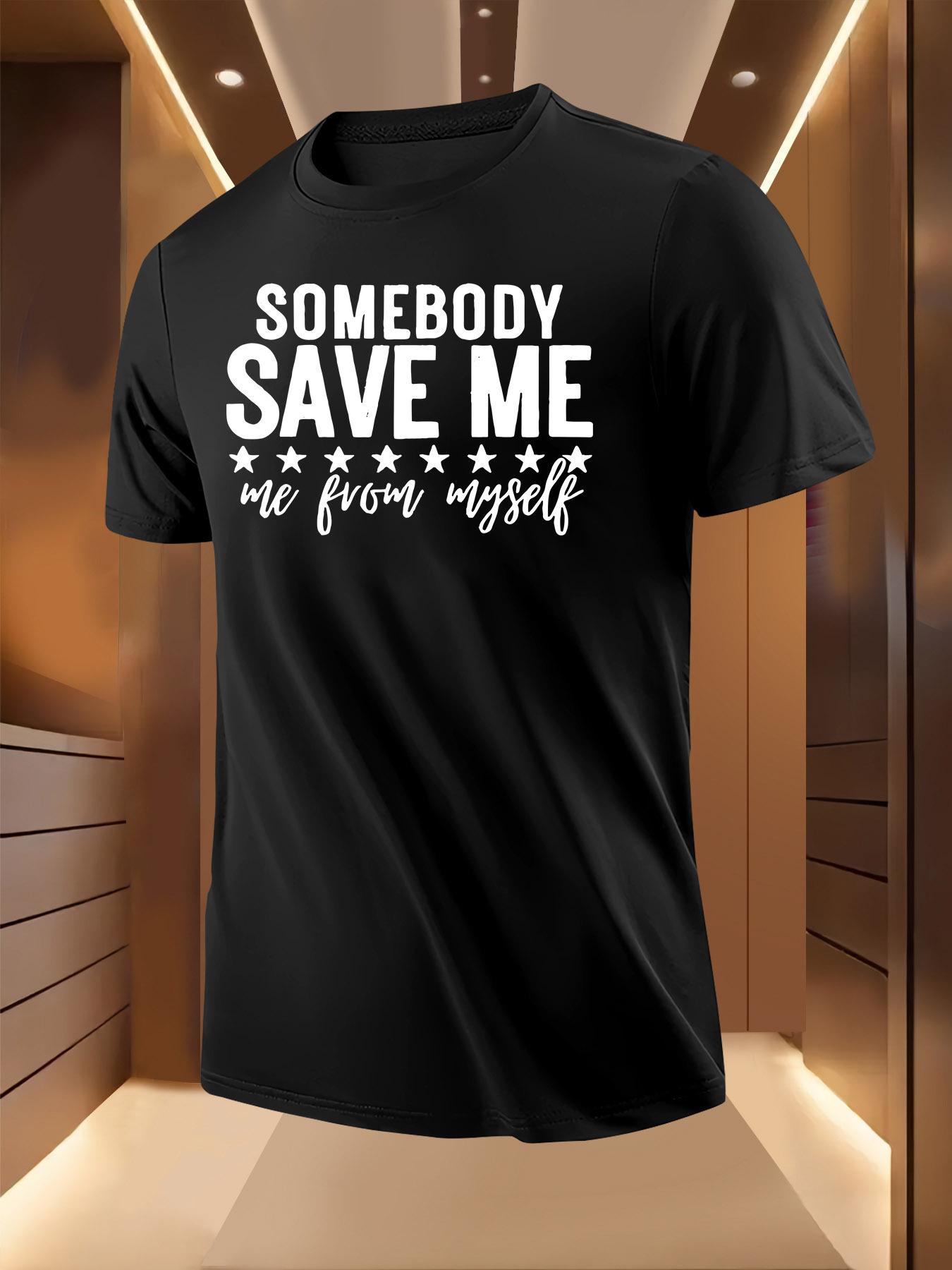 Bold Somebody Save Me Graphic Tshirt - Light Yellow Cas... L
