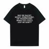 2026 Neues Warum rassistisch sein Frank T-Shirt Blond Hip Hop Trend T-Shirt Ozean Hip-Hop Herren T-Shirt Ärmel Harajuku Ärmel Freizeitkleidung