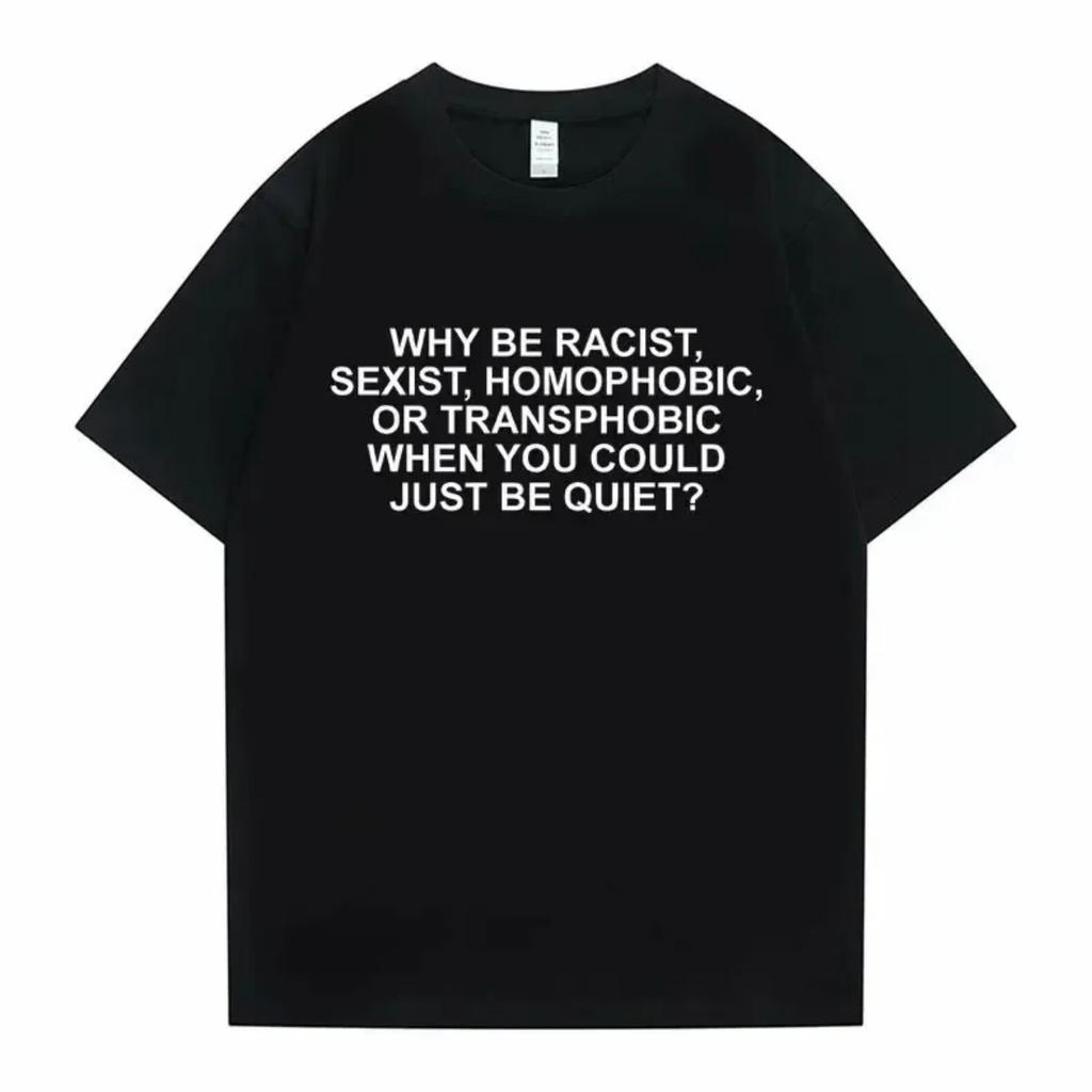 2026 New Why Be Racist Frank T-shirt Blond Hip Hop Trend Tshirt Ocean Hip-Hop Men T Shirt Sleeve Harajuku Sleeve Casual Clothes