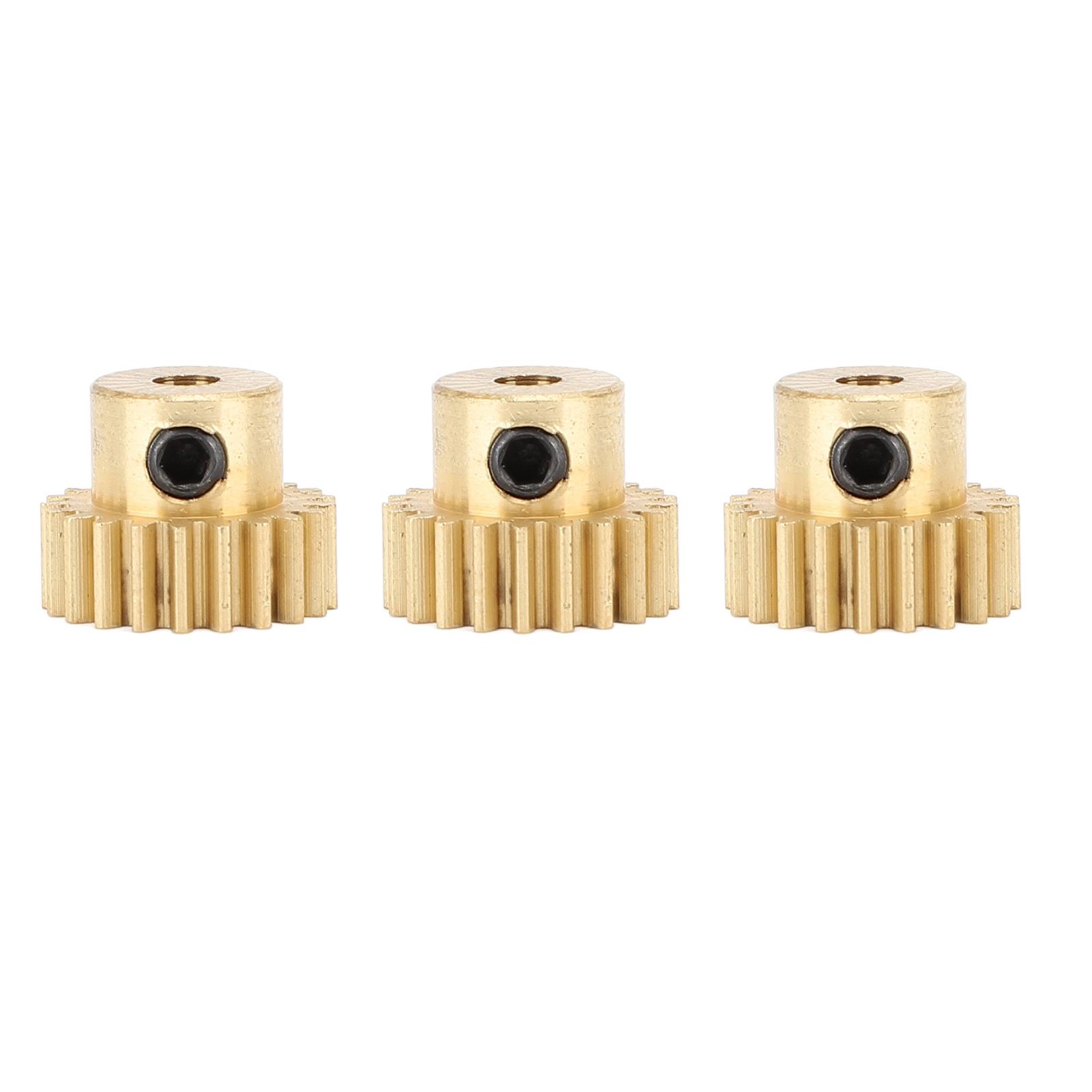 

3Pcs RC Car Gear Copper M0.8 3.175mm Діаметр Пульт дистанційного керування Заміна автомобільного мотора 15T
