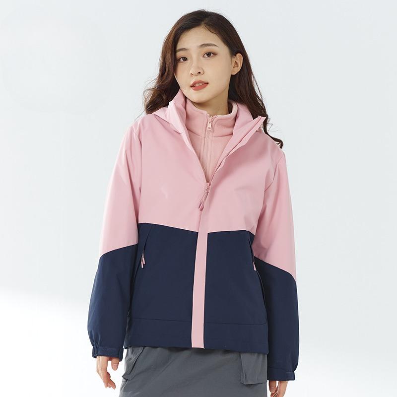 Jacket Three-in-one Autumn and Winter New Style Removable Liner Three-proof Work Jacket for Women Outdoor