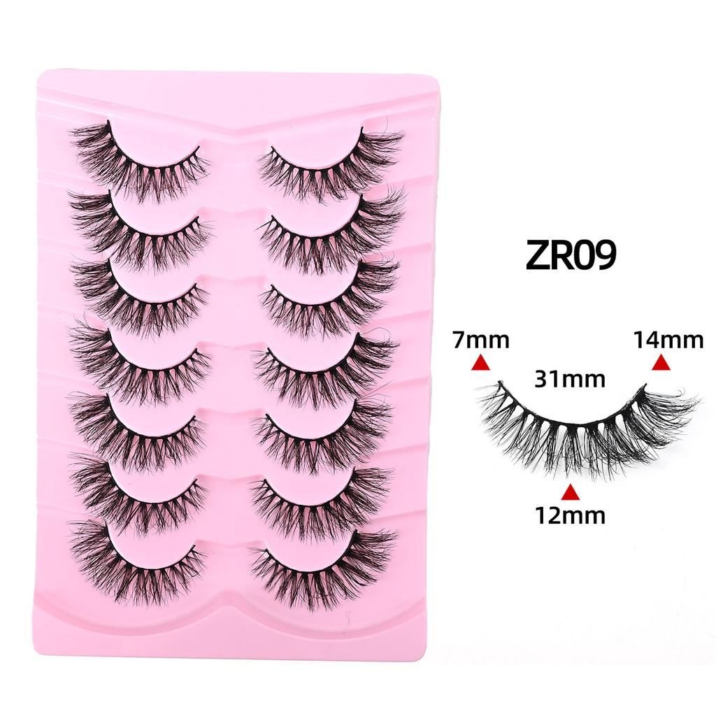 7 Pairs of Thick Fried Hair Models, Natural Curled Eyelashes, European and American Exaggerated False Eyelashes 2026
