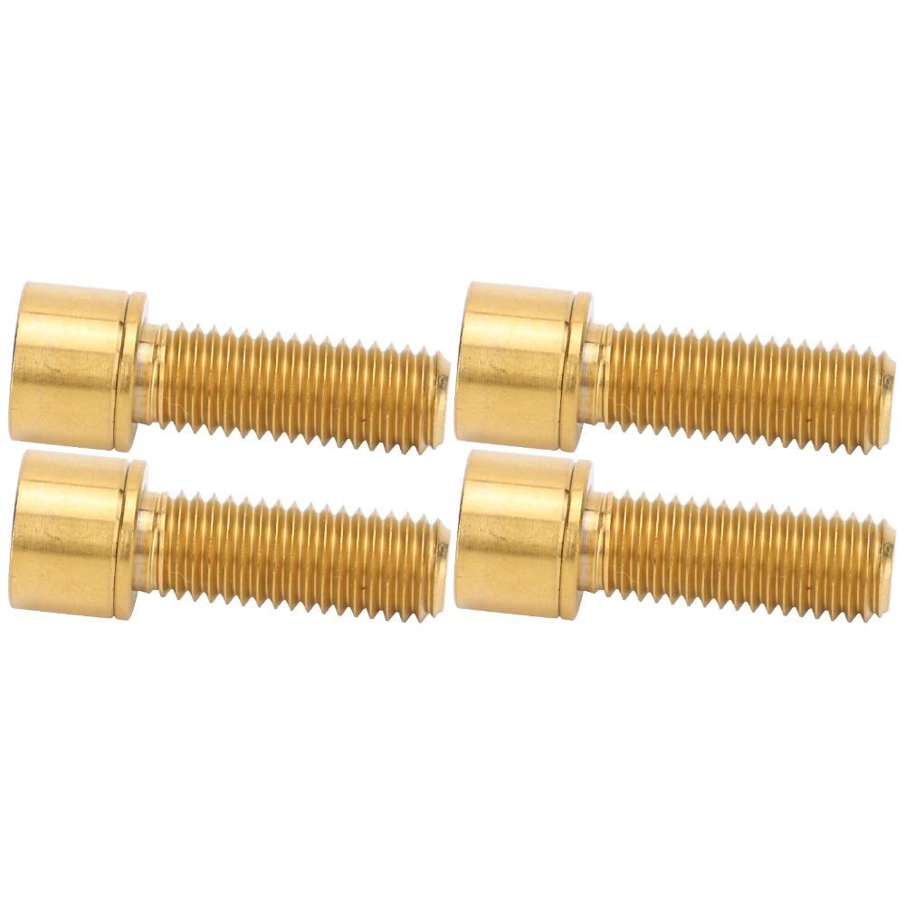 4Pcs Titanium Alloy Bike Handlebar Stem Bolts Gold/Silver Stem Inner Hex Screws  Bicycle Maintenance