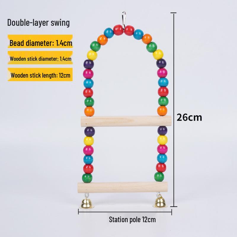 Parrot Cage Accessories: Swing, Cloud Ladder, Bird Nest, Decompression Toys for Cockatiel, Budgie, Parakeet, and Small Birds