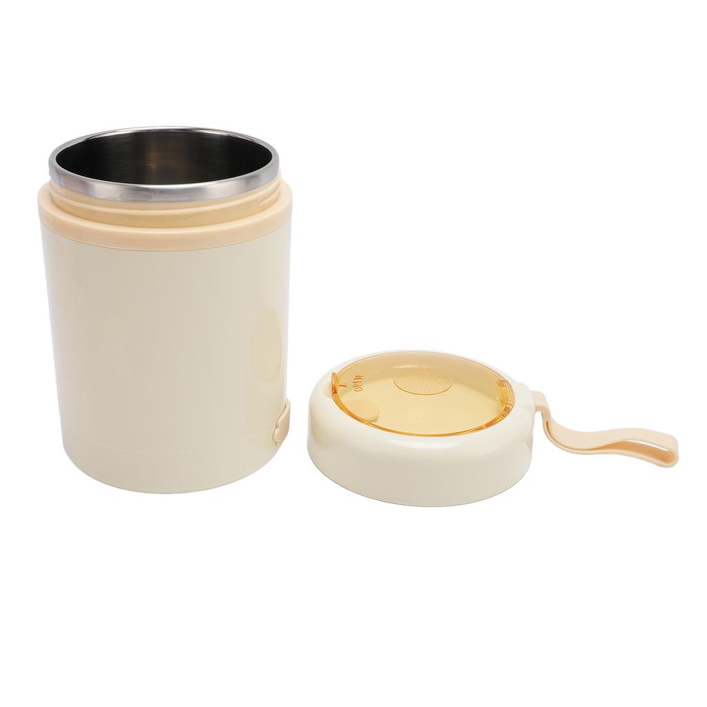 Electric Lunch Box Food Warmer 304 Stainless Steel 60C Constant Temp Lkproof 600ml USB Insulated Food Jar with Spoon for