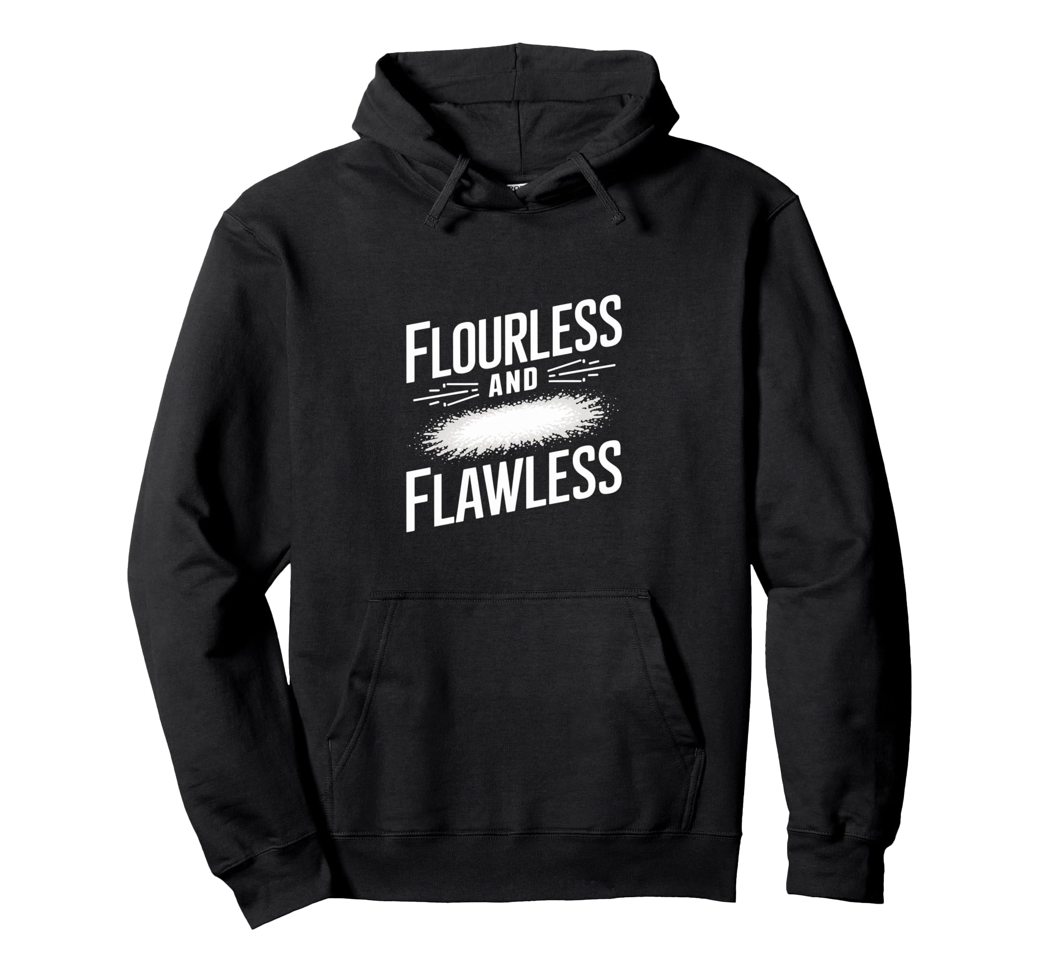 

Толстовка с капюшоном Flowless Flawless Gluten Free для людей с целиакией и непереносимостью глютена - чёрный