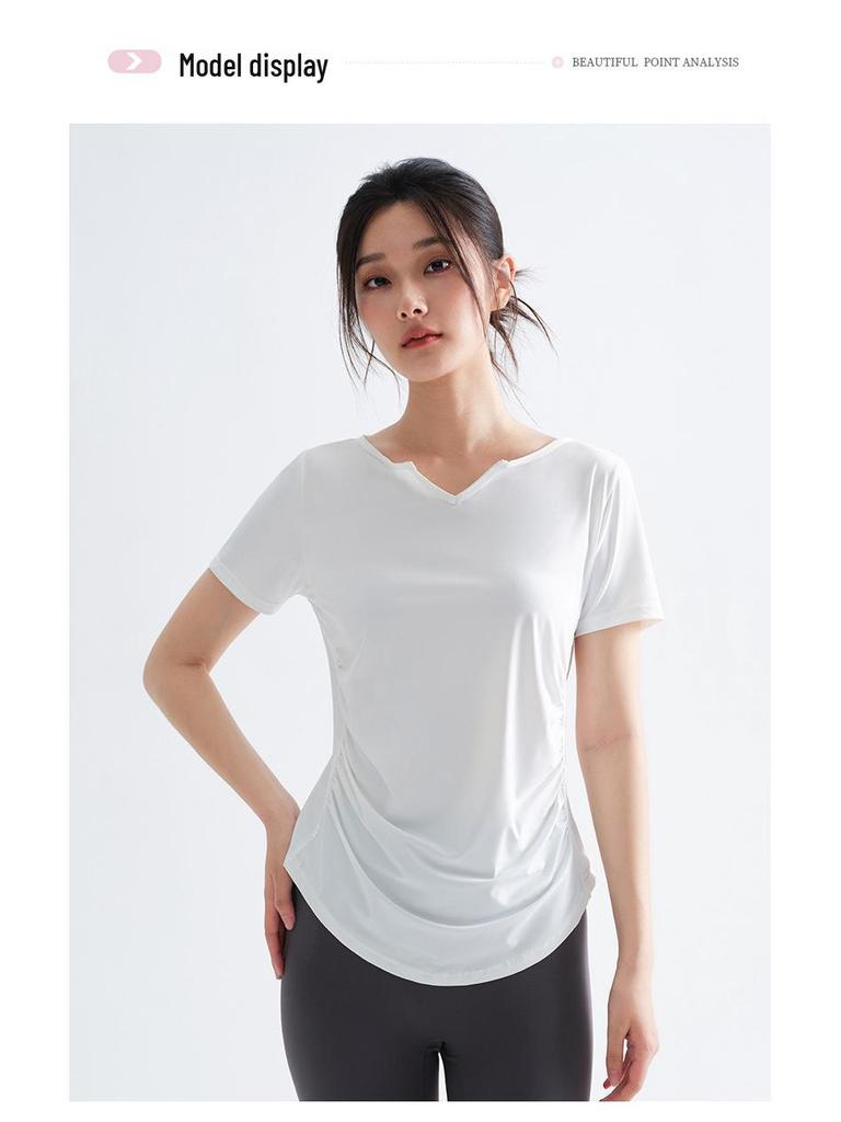 Women's Plus Size Quick Dry Yoga & Fitness Short Sleeve T-shirt, Running & Training Casual Top for Summer