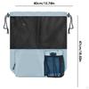 Mesh Drawstring Backpack Casual Daypack Portable Travel for Women Men Swim Bag