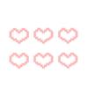 6Pcs Mosaic Heart Vinyl Stickers, Waterproof PVC Love Decals for Car Motorcycle Laptop