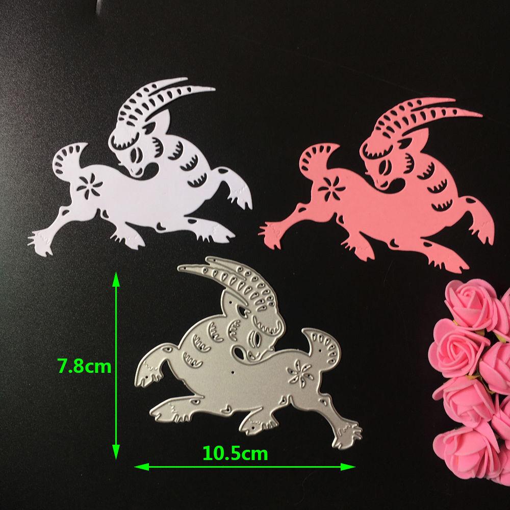 Schaf Ziege Stanzformen Metall Schablone DIY Scrapbooking Album Papier Karte Prägung Handwerk Gestanzte Tier