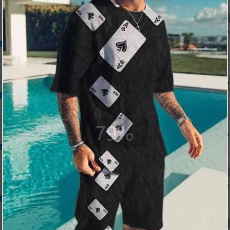 

Спортивный костюм с 3D принтом черепа, мужской летний костюм, спортивная одежда из 2 предметов, мужская одежда больших размеров, повседневная спортивная одежда с круглым вырезом, мужской спортивный комплект