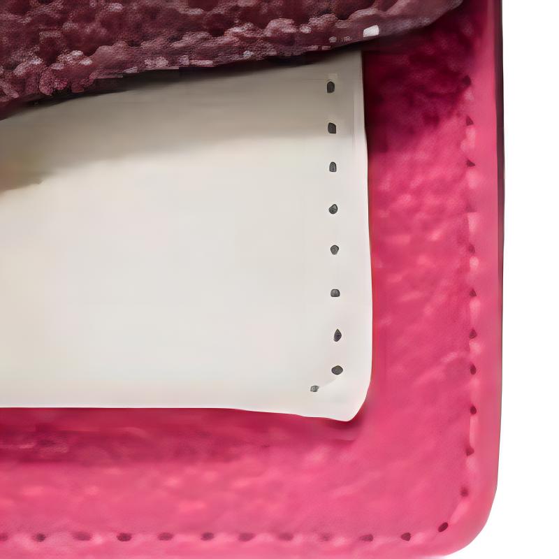 New COACH Tabby Cow Leather Card Holder, Coin Purse Women's Burgundy & Pink & White 1614-B4QYU
