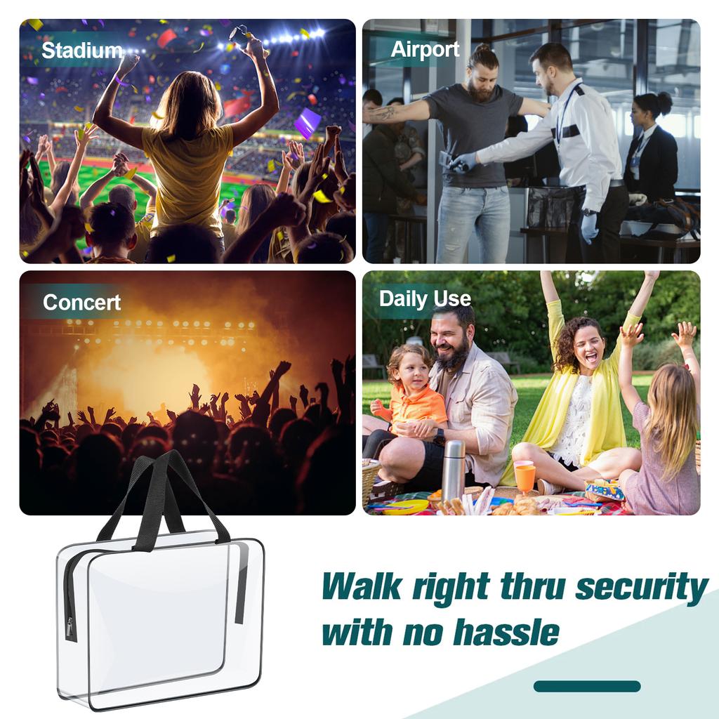 4/6Pcs PVC Makeup Storage Bags Portable Large Capacity Waterproof Clear Organizer Bag with Zipper for Travel Washing Household