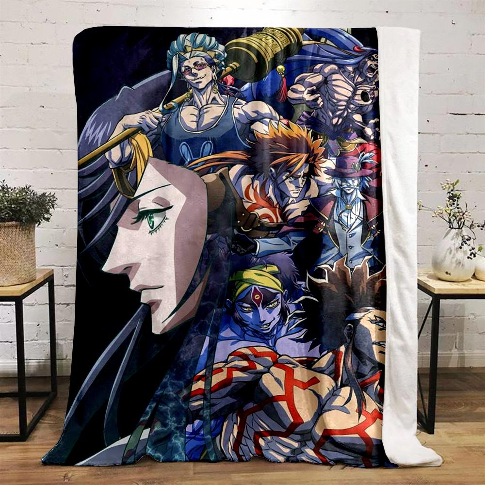 "Vivid Anime Warriors Design Flannel Blanket for bedroom, living room, sofa, and nap sofas"