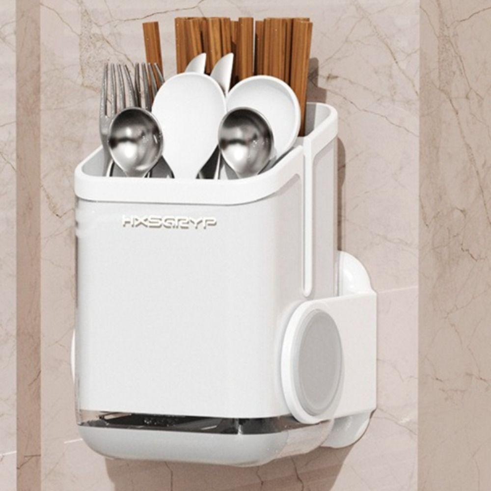 With Drainage Kitchen Cutlery Storage Box  for Kitchen Home Organization